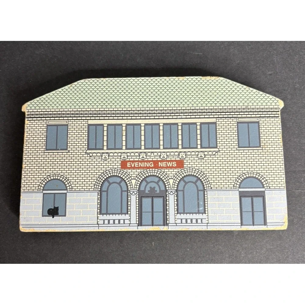 4 Cats Meow Shelf Sitter Buildings Cadillac Michigan Monroe Jaline *READ